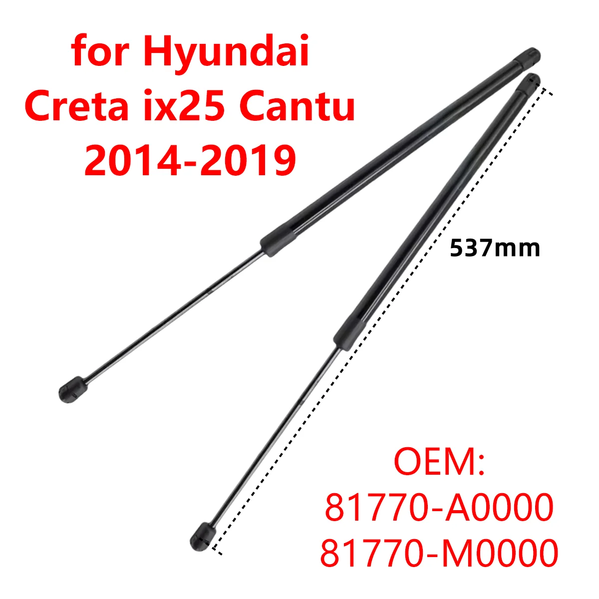 2 Piezas 81770-M0000 para Hyundai Creta IX25 Cantu 2014-2019, Amortiguadores de Gas para la Puerta Trasera del Maletero, Varillas de Soporte de Elevación