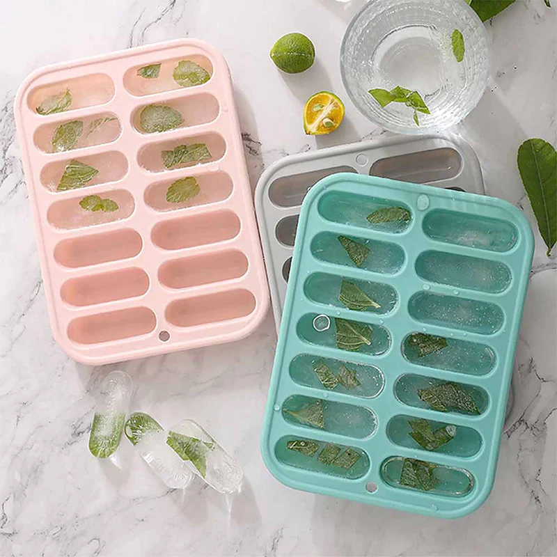 Sausage Maker Mould 14 Grids Silicone DIY Ham Hot Dog Making Moulds With Lid Kitchen Household Sausages Cake Baking Tools Molds