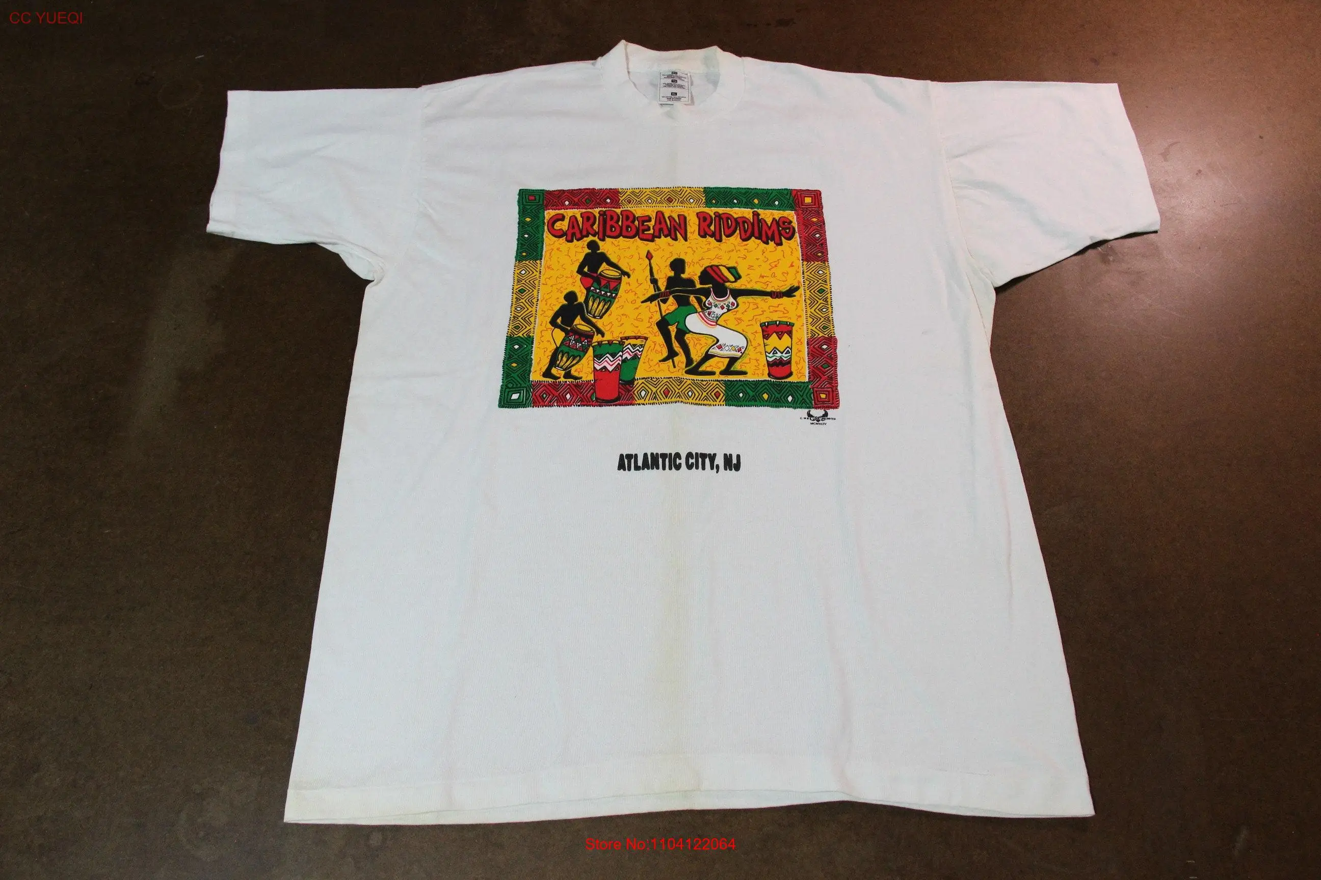 تي شيرت عتيق لمدينة أتلانتيك ريديم كاريبي تذكار ترويجي 90s ملابس هيب هوب بأكمام طويلة أو قصيرة #1