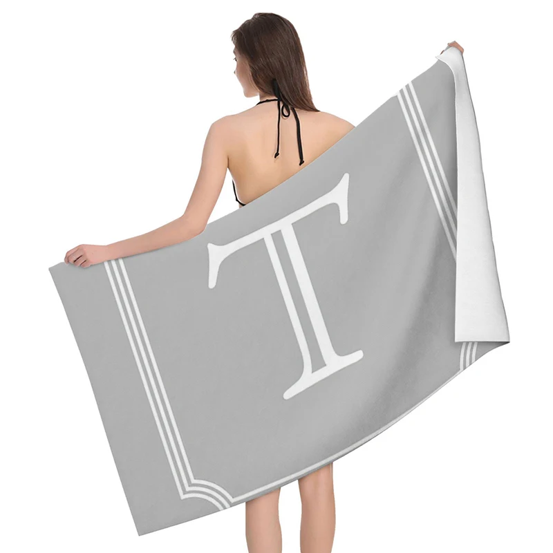 Home bath towels for the body towels bathroom letters and flower quick drying microfiber beach towel man and women large sports