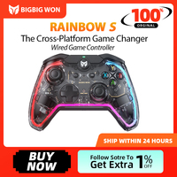 BIGBIG WON Rainbow S / Lite Wired Controller for Switch Win10/11 via R90 PC Game Controller with APP Write configuration