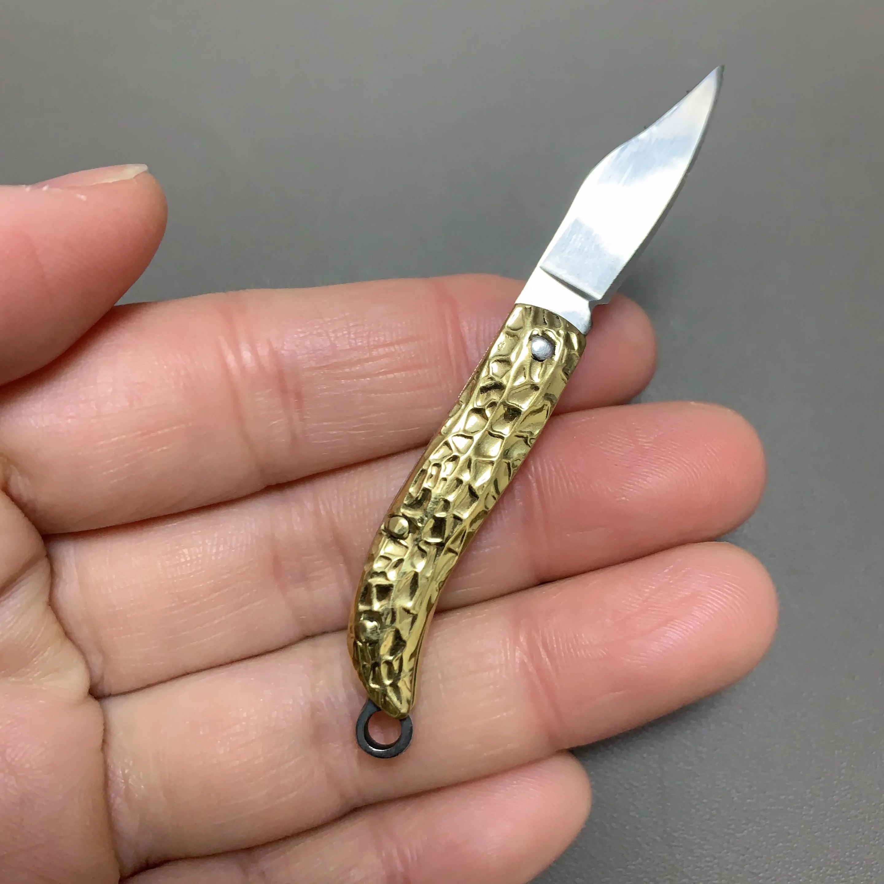 Brass / Wood / Shell Handle Mini Folding Blade Knife Small Unpacking Keychain Outdoor Camping Pocket EDC Knife For Survival