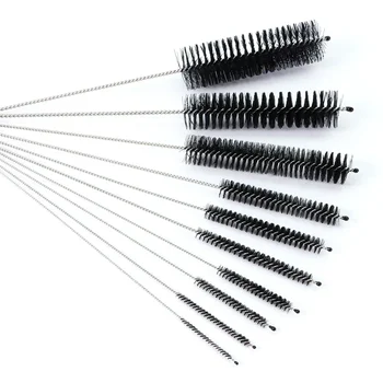 나일론 병 빨대 가정용 청소 브러시 세트, 주방 청소 브러시 키트, 튜브 병 빨대 세척 클리너, 10 개