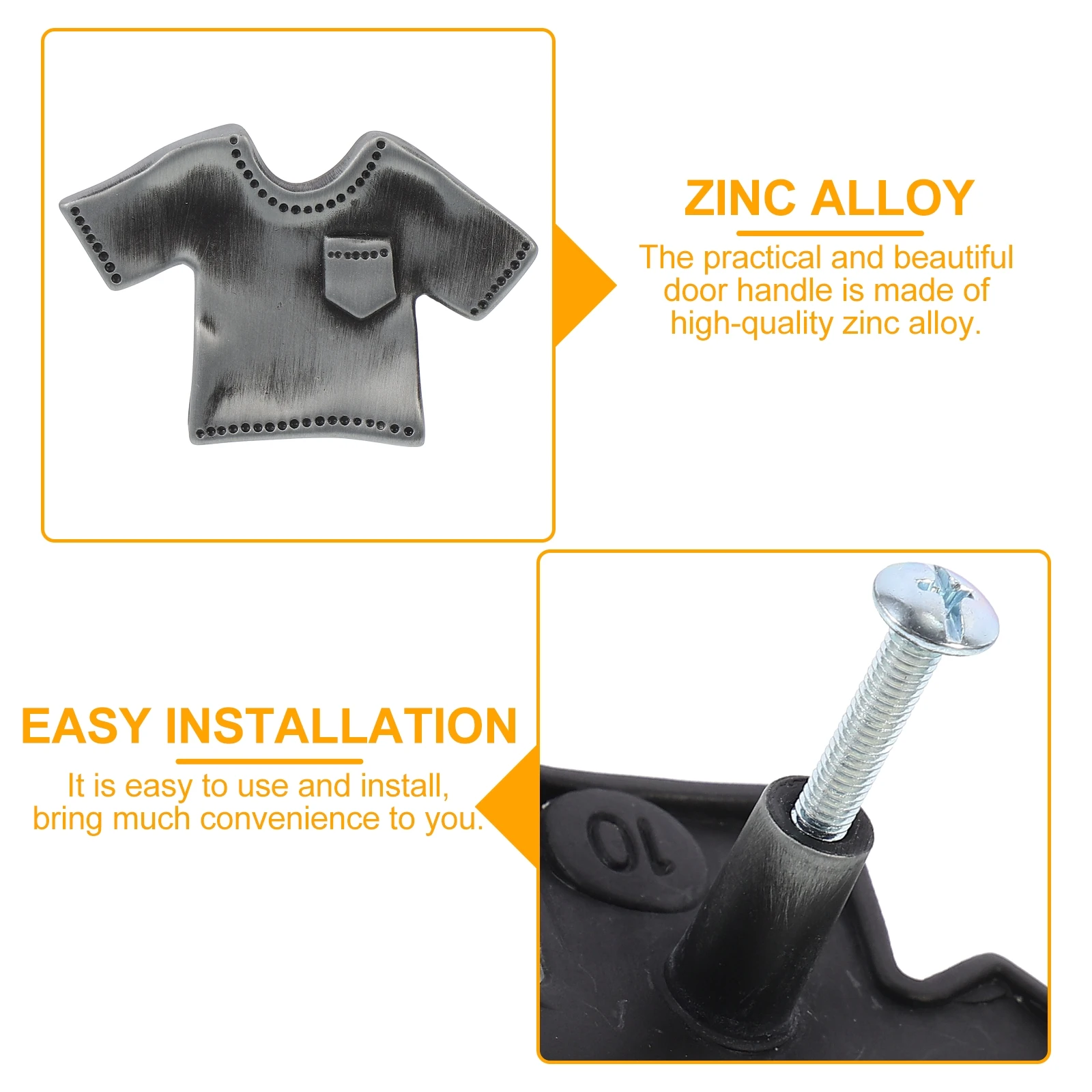 

Zinc Alloy Drawer H Pull Furniture Knob Wardrobe Closet Door Dresser Cabinet Hardware Durable Not Rust Easy Install