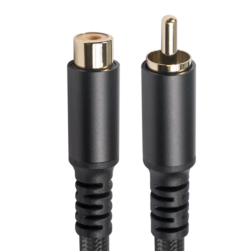 3CGRO-2X RCA Extension Cable RCA Audio Video Cable RCA Male To Female Cord For Speaker, Subwoofer, Camera, HDTV, 1.8M
