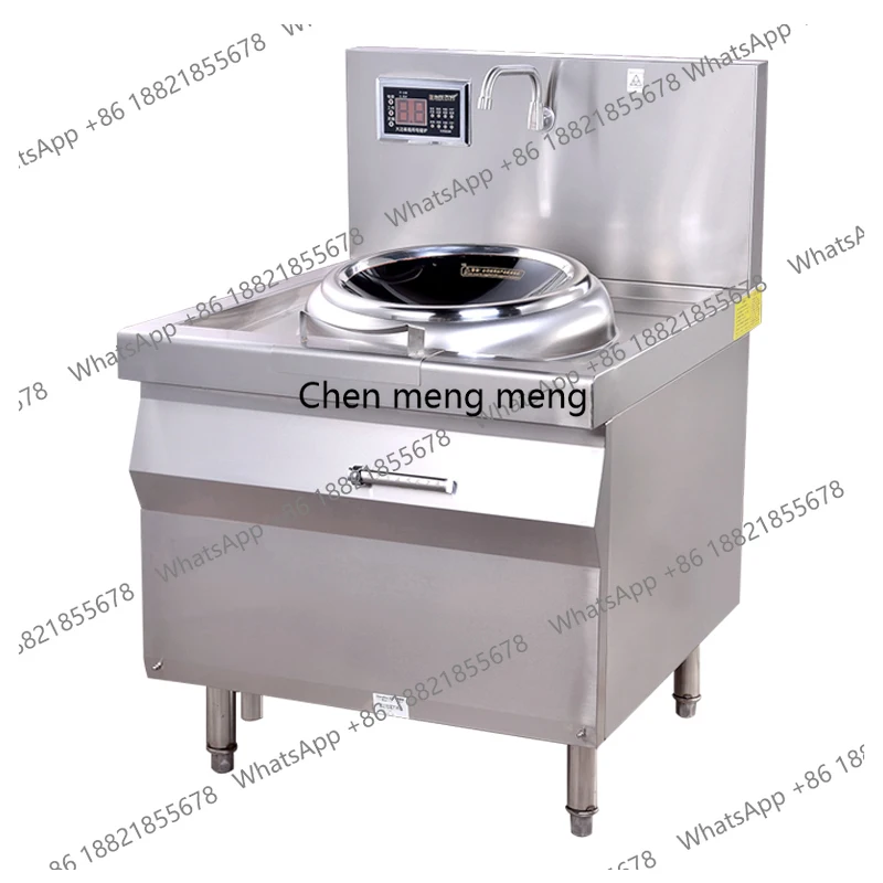 

Коммерческая мощная индукционная плита, 6000 Вт, вертикальная, 10/12/15 кВт, электромагнитная плита для жарки в вогнутой отеле