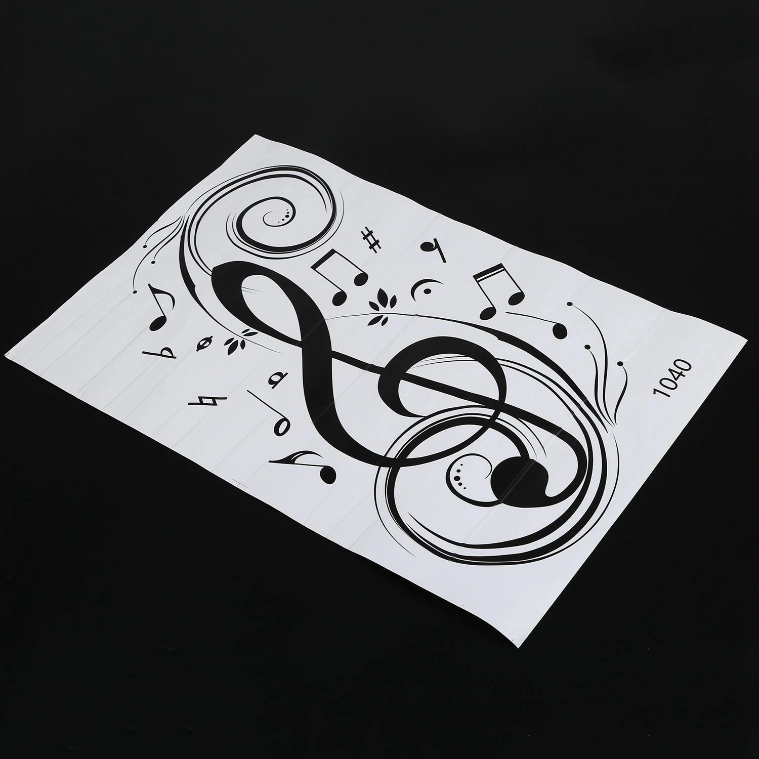 Beat Note music wall art stickers,vinyl wall stickers music decor,Graphic Art musical home decoration（black）77x45cm &LICG