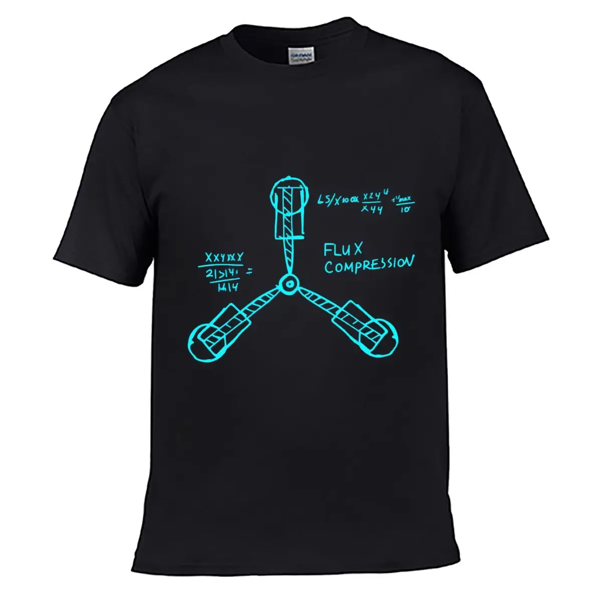 Flux Compression Handwritten Math Equation Diagram Loose T-shirt Casual Tee