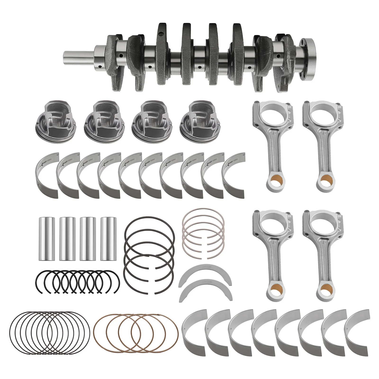 Crankshaft Connecting Rods Pistons Bearing Kit For Hyundai Creta Creta i40 Mistra Sonata Tucson/ix35 for Kia G4KH 2.0L Engine