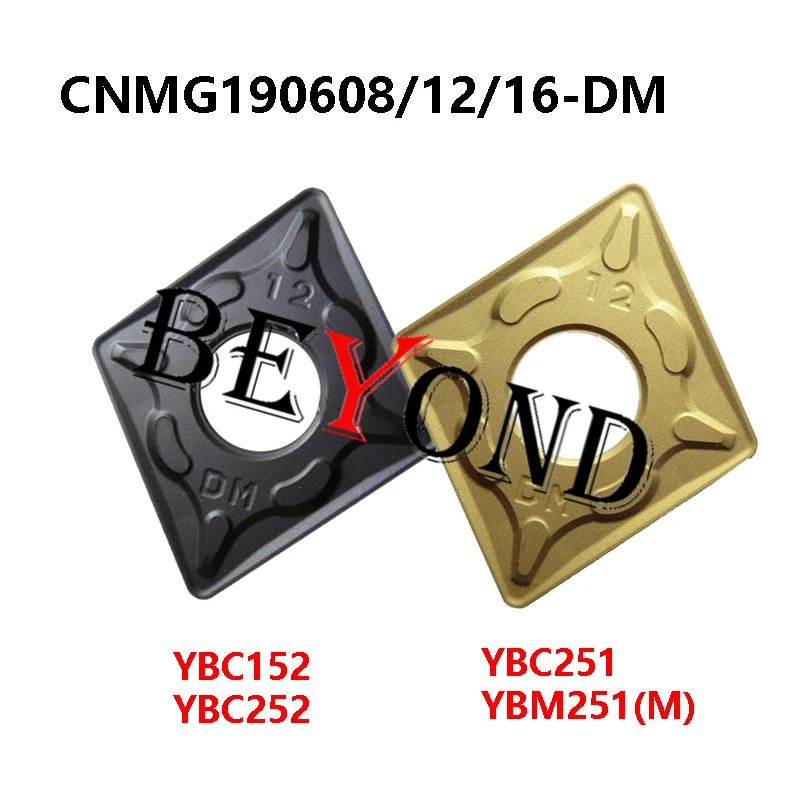 CNMG190608-DM YBC152 CNMG190612-DM YBC251 YBM251 CNMG190616-DM YBC252 100% Original Carbide Inserts CNC Lathe Cutter CNMG 190612