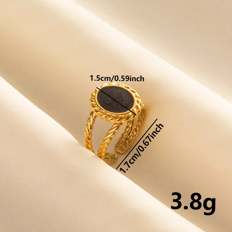 Cincin minyak tetes elips Vintage, mode 1/3 buah cincin logam kreatif pembuka dapat disesuaikan, cincin perhiasan hadiah Aksesori