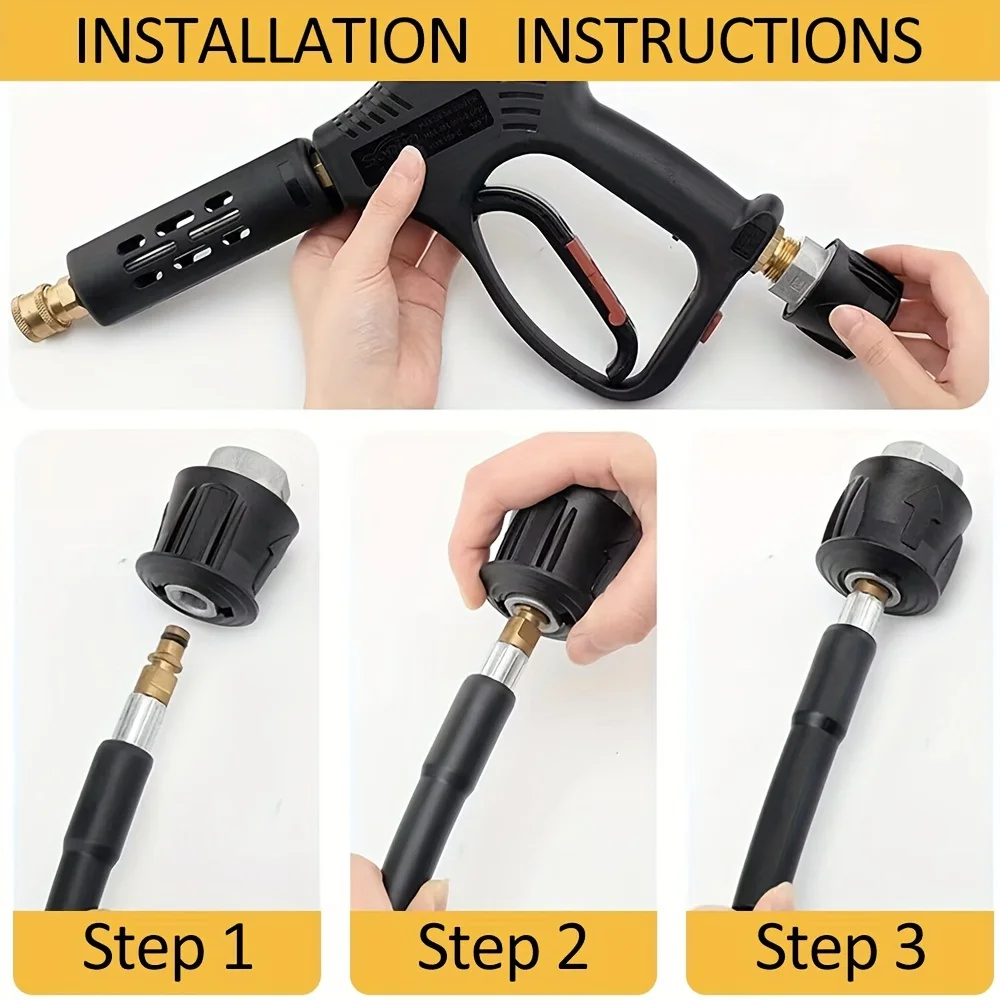 Переходник M22-14 мм на Karcher/Lavor/Bosch — быстроразъемное соединение 2320PSI для уплотнительного кольца для мойки высокого давления Karcher/Nilfisk, герметичное уплотнительное кольцо