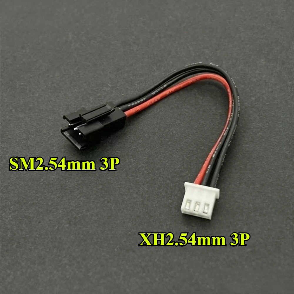 2/5/10Pcs XH2.54mm To SM2.54mm Adapter Cable 3P Pin Male Female Plug Double Head Connector With Cable 10CM 22AWG Silicone Wire