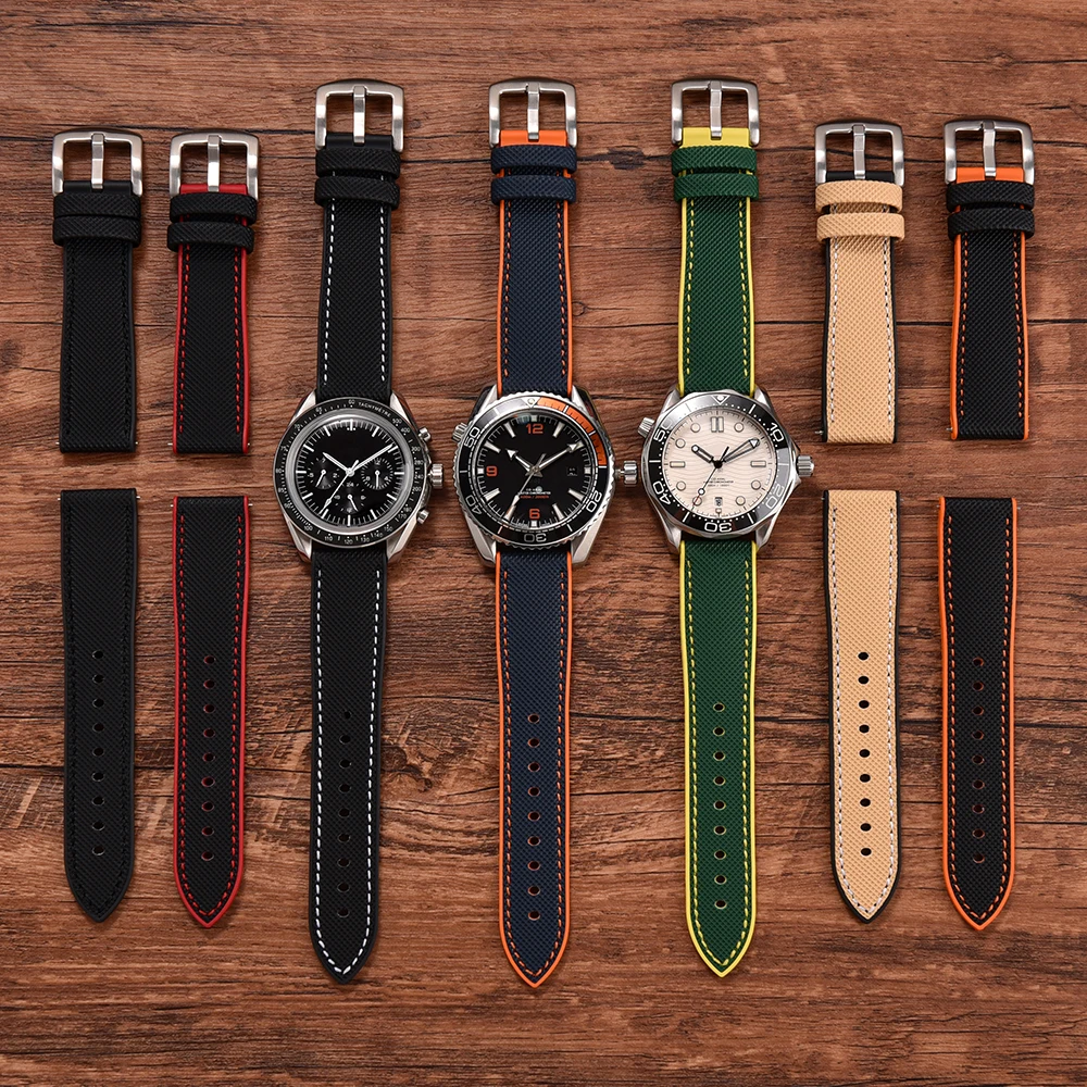 20 mm, 22 mm, 24 mm FKM-Uhrena – Fkm Rubber Dive Watch Strap 20Mm Bewertung und Preis