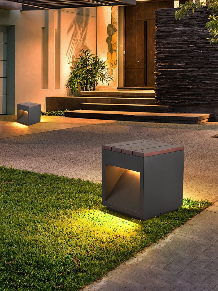 في الهواء الطلق مقاوم للماء الفولاذ المقاوم للصدأ أدى الفناء البراز ، الحديثة الحد الأدنى الفناء حديقة ضوء ، فيلا حديقة المناظر الطبيعية الخفيفة #3