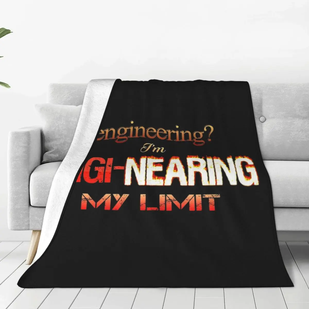 Engineering I'm Engi-nearing My Limit Engineer Pun Blanket Soft Warm Flannel Throw Blanket Bedding for Bed Travel Home Sofa