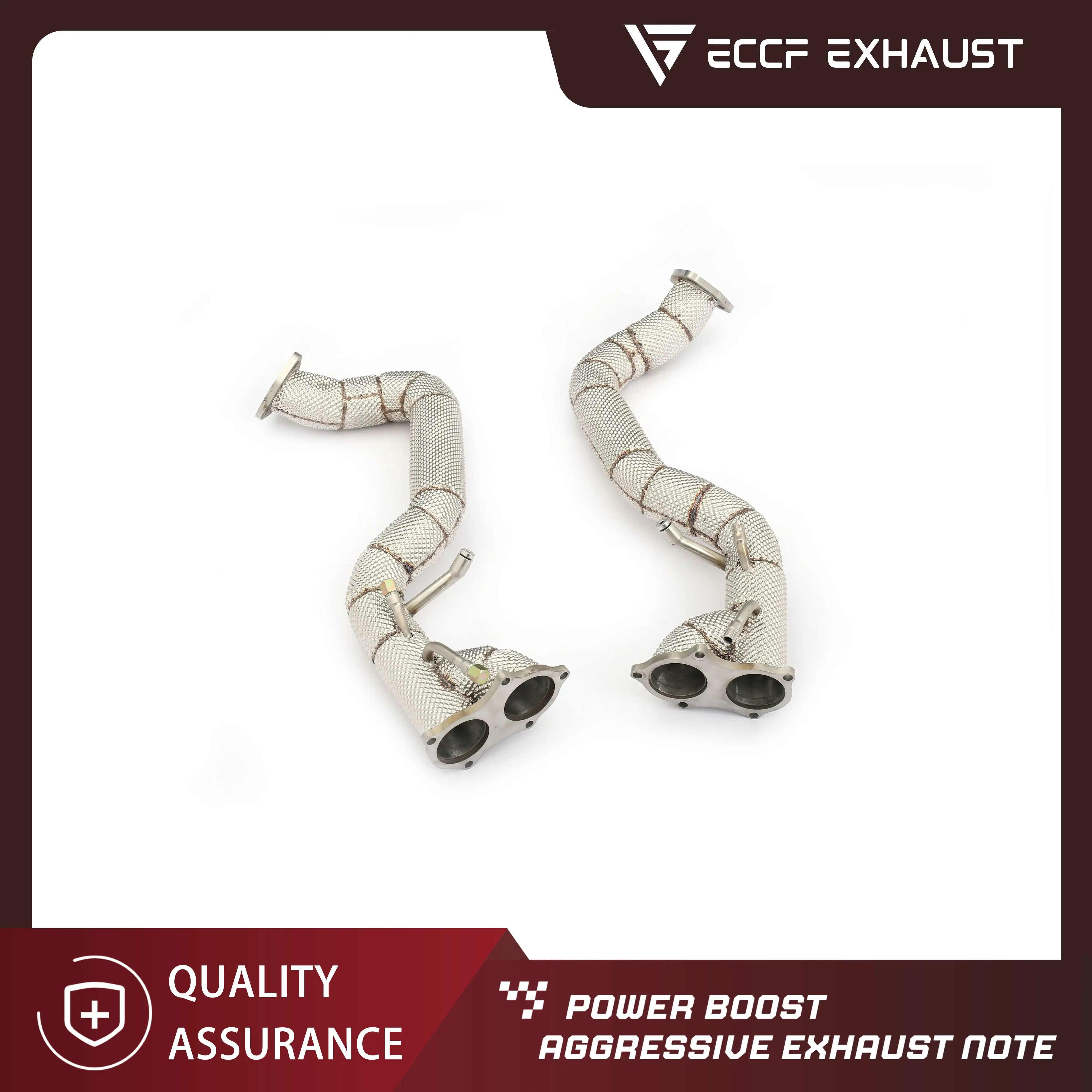 

ECCF High-Flow Catted Downpipe for Porsche 718 GT4 Spyder GTS with OPF Performance Exhaust Upgrade Direct Bolt-On Replacement