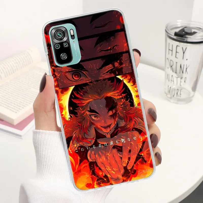 Rengoku Kyoujurou Demon Slayer Kimetsu no Yaiba Phone Case For Xiaomi Redmi Note 12 12S 13 11 11S 11T 10 11E Pro Plus 10S 9 9S 9