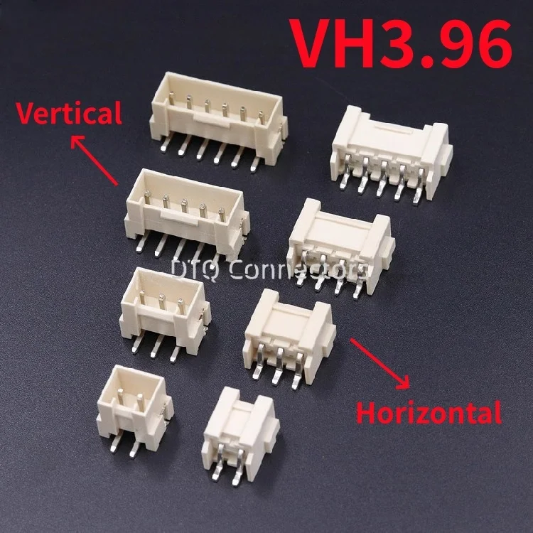 10 piezas, conector VH3.96, paso de 3.96mm, horizontal y vertical, tipo parche, de alta temperatura, 2, 3, 4, 5, 6 pines