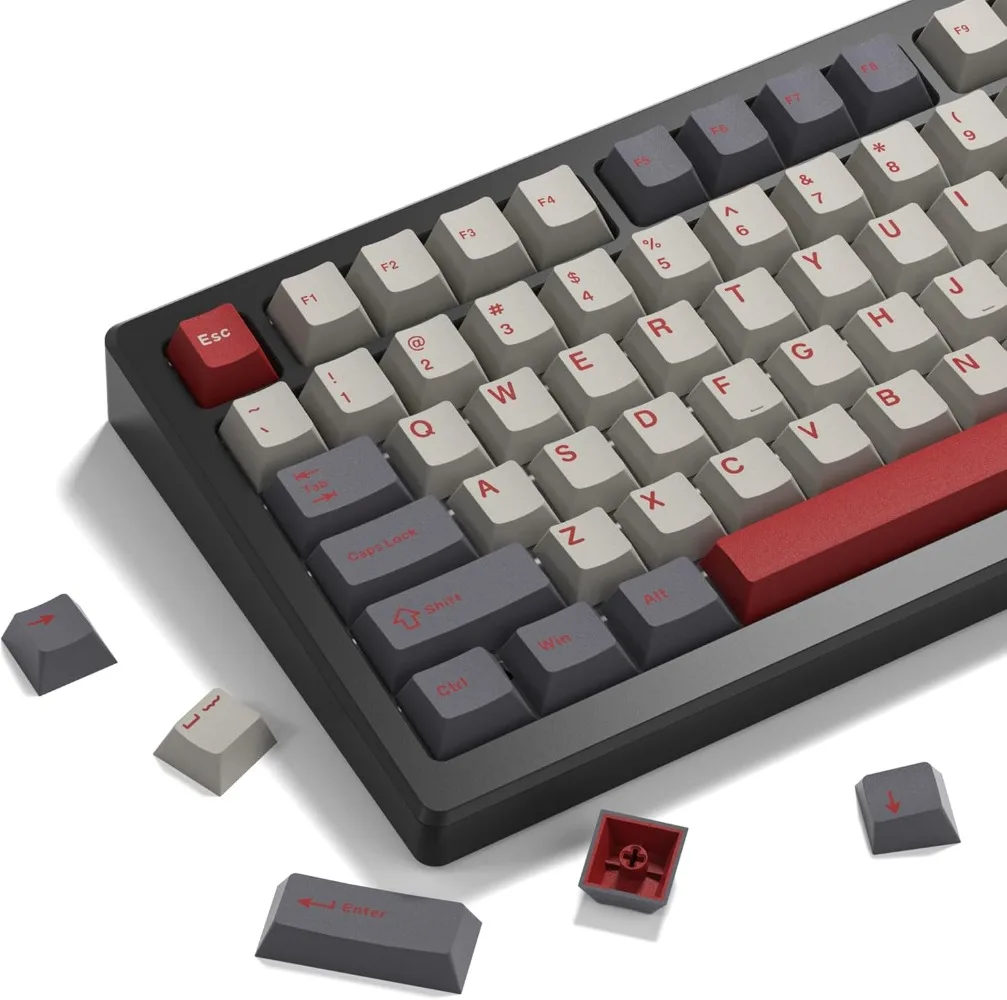 

Double Shot PBT Keycaps Set 138 Keys Cherry Profile Custom Keycaps 60 65 75 100 Percent for 61/64/68/84/87/100/104/108 Retro Ga