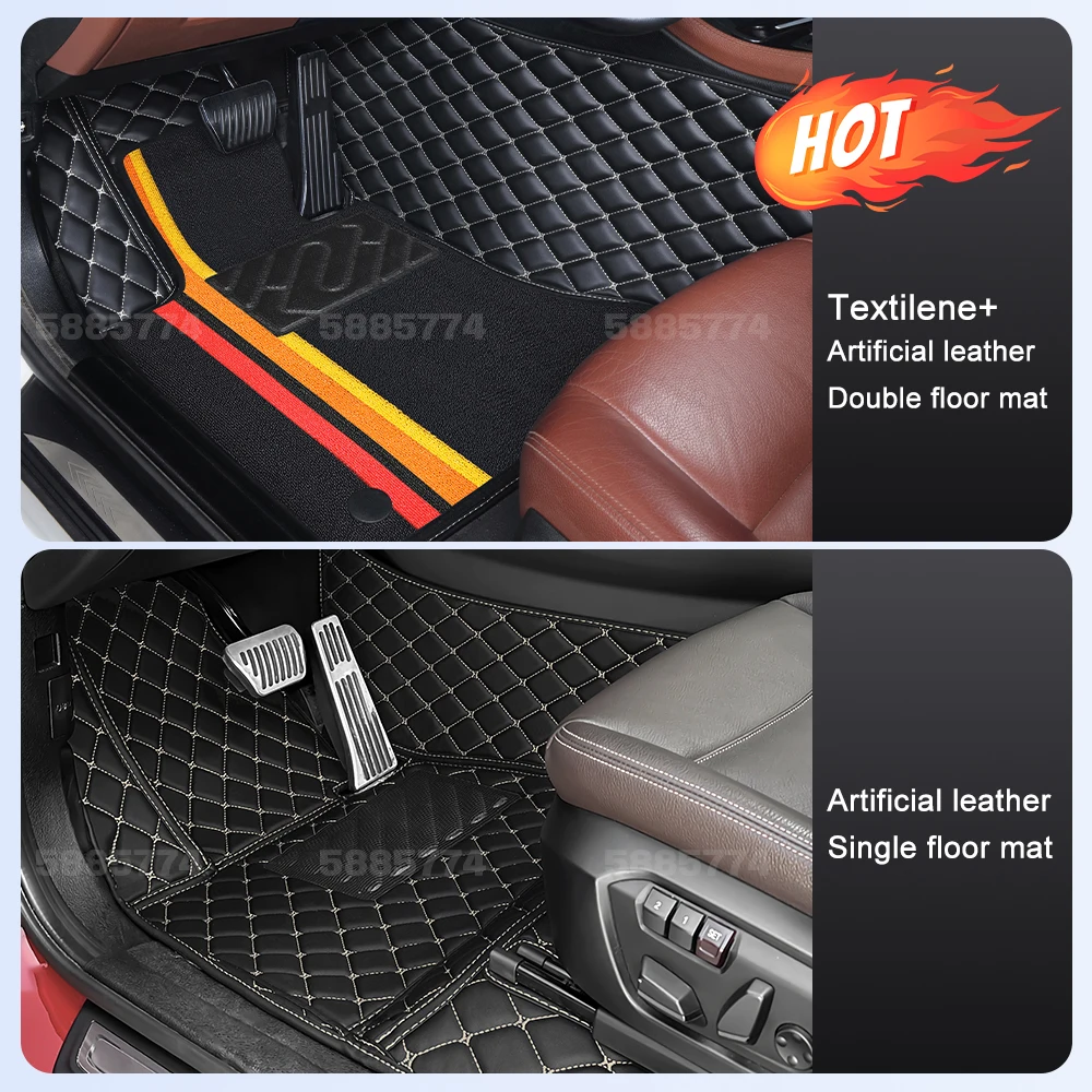 ل JAC Refine S4 2019-2020 الحصير سيارة طبقة مزدوجة مخصص غطاء السجاد السيارات الملحقات الداخلية #3