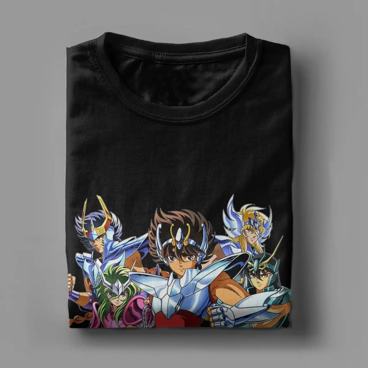 Knights Of The Zodiac Japanese Anime T-Shirt for Men Women  Saints Seiya Casual Cotton Tees Crewneck T Shirt Gift Clothing