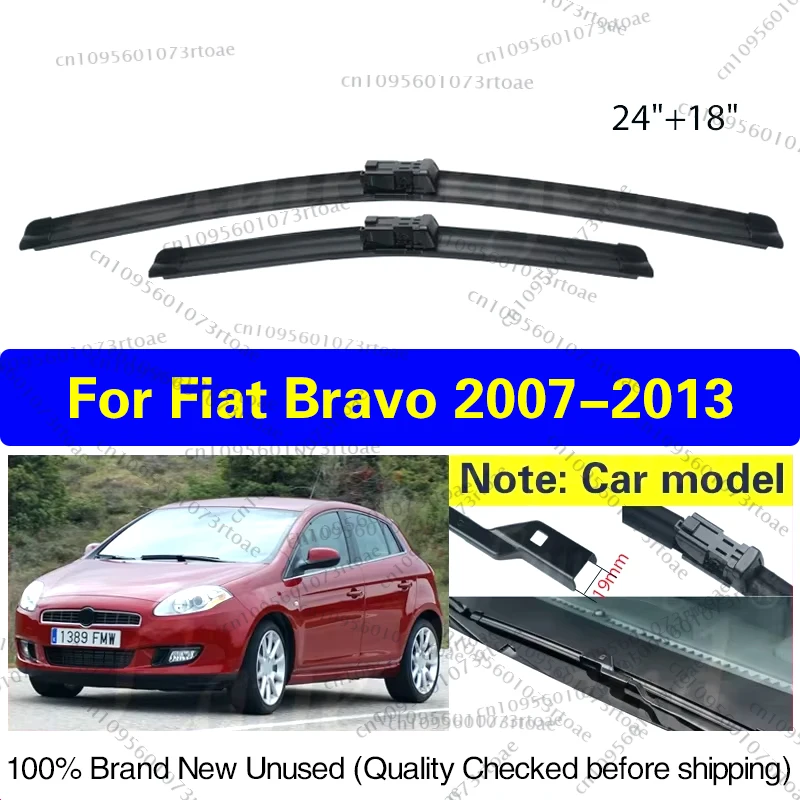 

For Fiat Bravo 2007 - 2013 Car Wiper LHD Front Wiper Blades Windshield Windscreen Front Window 2012 24''+18'' ( Not U type )