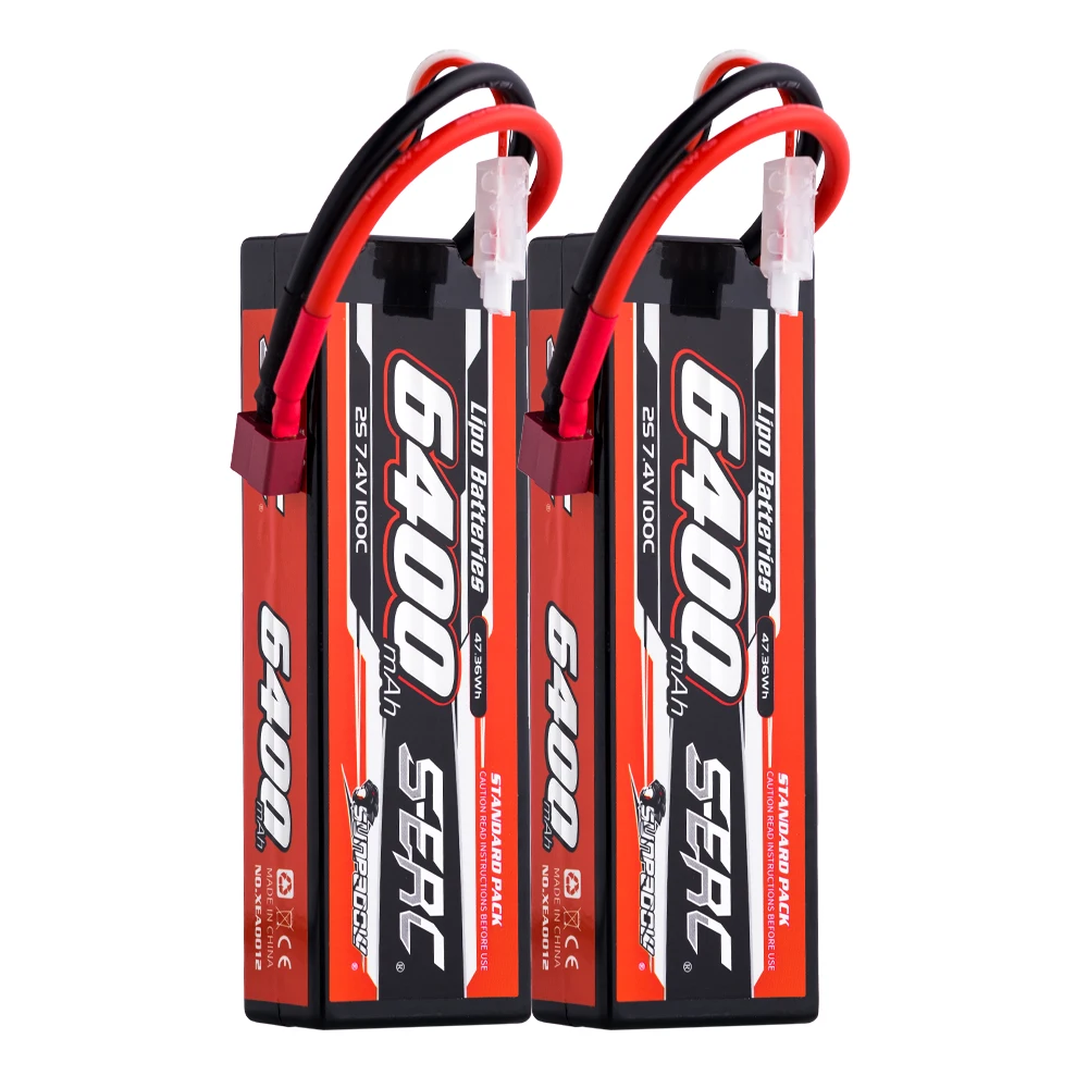 SUNPADOW 3S 4S 11.1V 14.8V Lipo Batterij 6400mAh 100C Hard Case Oplaadbaar met EC5 voor RC Voertuigen Auto Vrachtwagen Tank Buggy SIGP