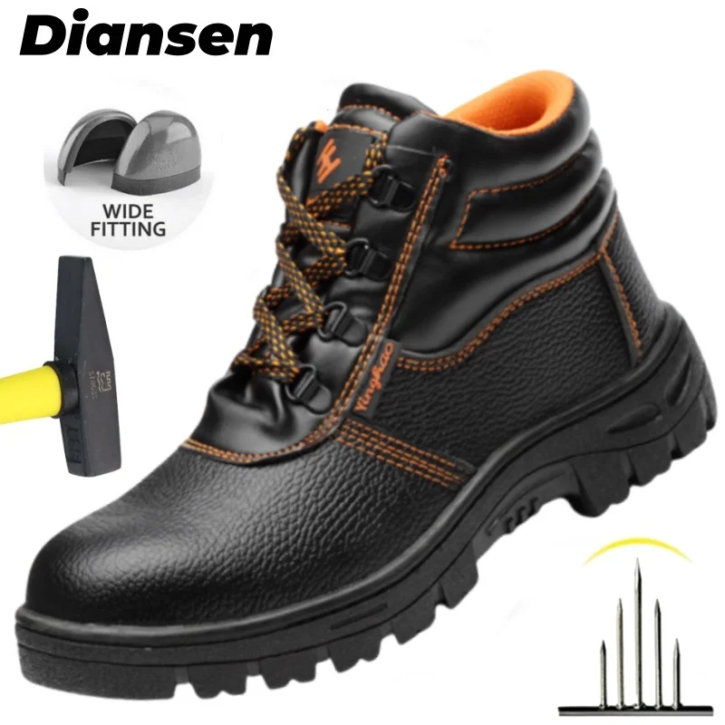 

Cheap Safety Shoes Men Anti-smash Anti-puncture Work Shoes Men Kevlar Insoles Shoes Security Industrial Protective Boots Male