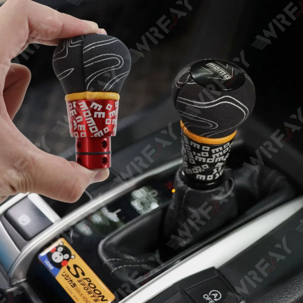 

Suede Automatic Gearbox Handles Gear Shift Knob Stick Lever Head for honda city sedan gn2 Accord FIT Press down to unlock