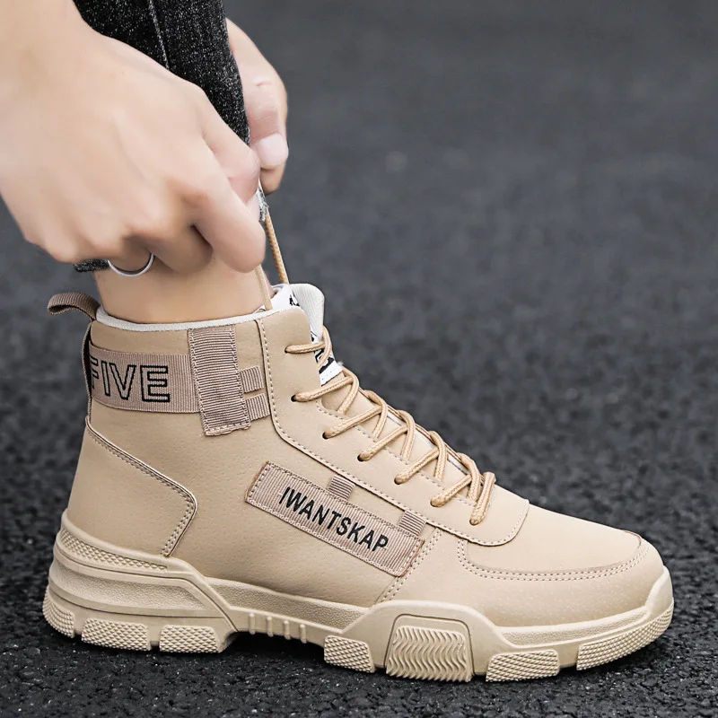 Botas de lã masculina para neve, sapato de tornozelo, luxuoso, com renda, quente, extra grande, inverno, novo, 2023