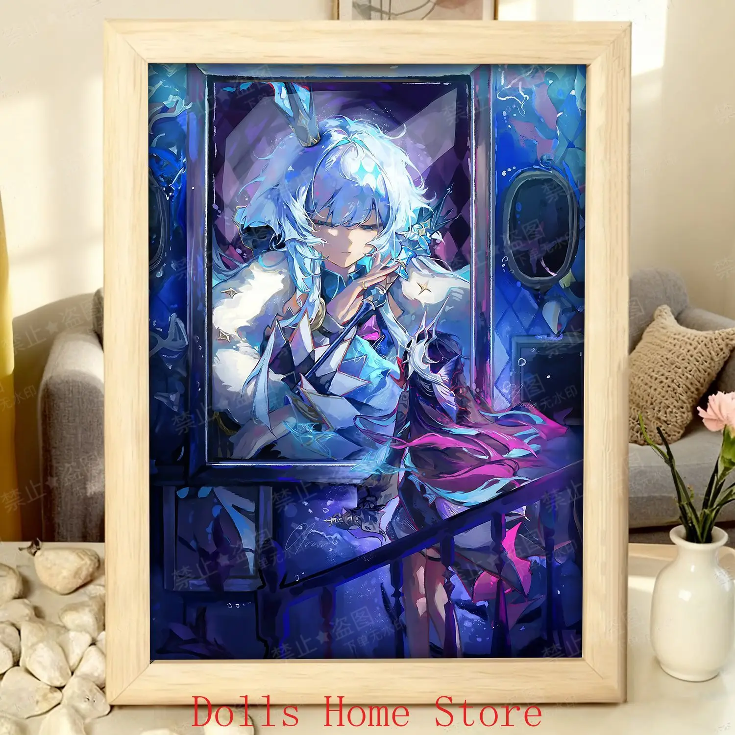 Game Honkai：Star Rail Cerydra Hysilens Decorative Art Painting Wooden Photo Frame Figure Collect Picture Desktop Ornament Gift