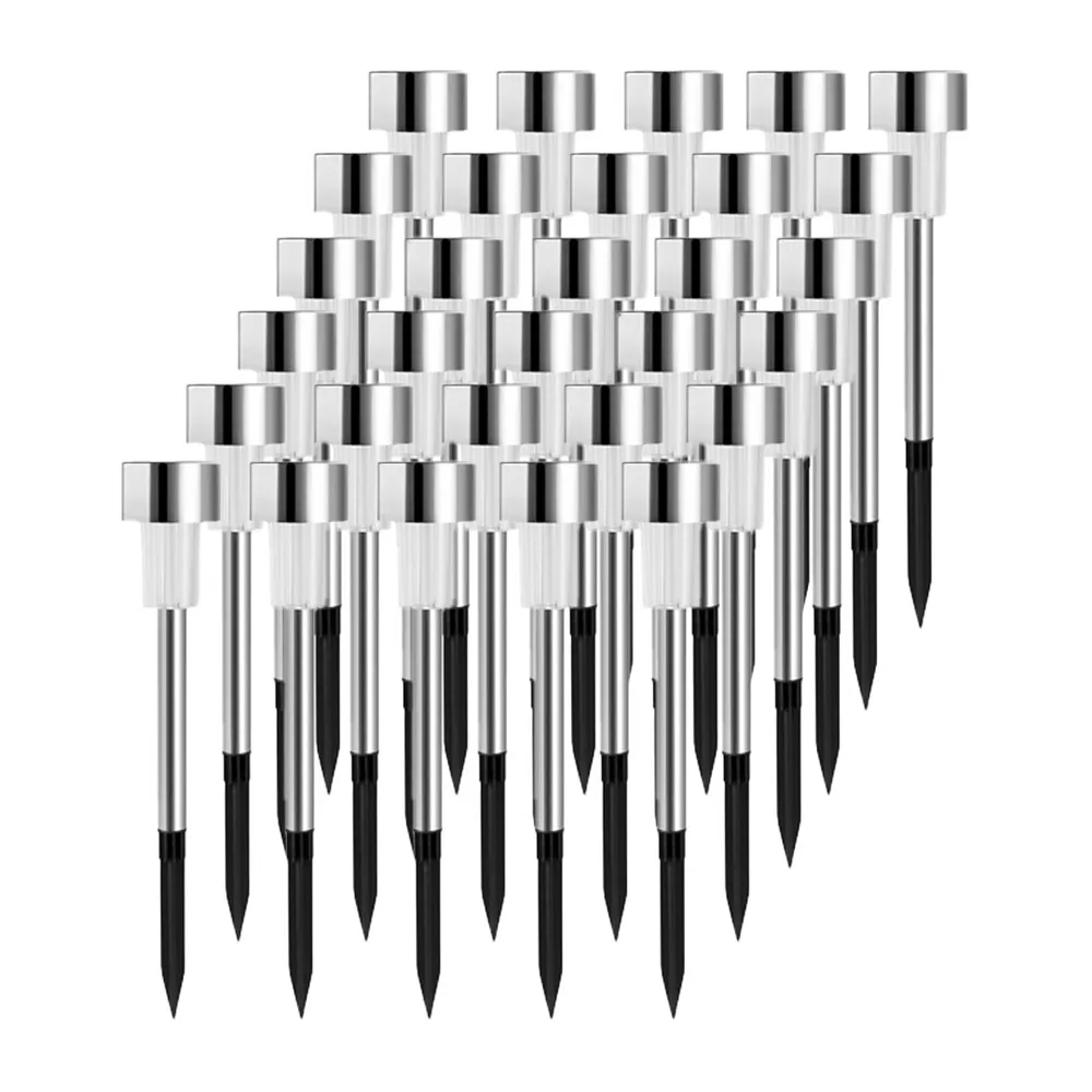 

10Pcs Stainless Steel Solar Garden Light Fairy Light Lanter Landscape Lighting Outdoor Powered Lamp Yard Lawn Wedding Decoration