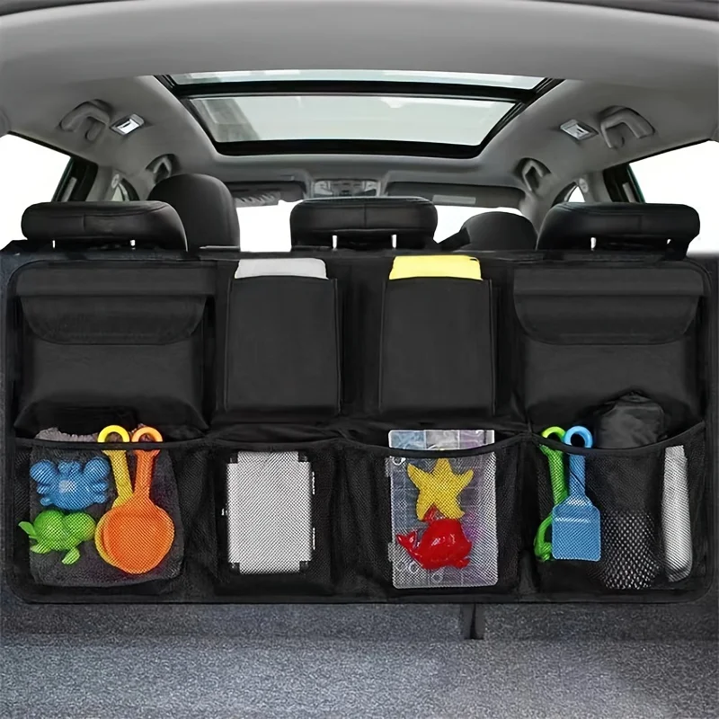 Car Trunk Organizer Backseat Storage Bag High Capacity Adjustable Auto Seat Back Oxford Cloth Organizers Universal Multi-Use Box