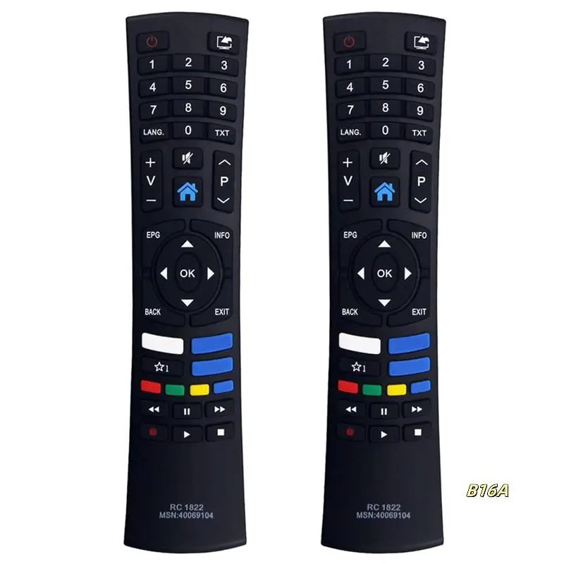 2X RC1822 Replace Remote Control For Medion Bush TV Remote Control