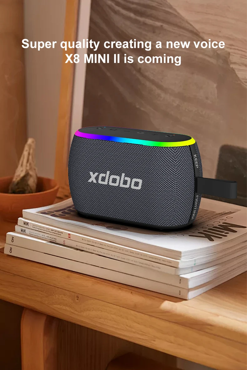 XDOBO X8 MINI II Speaker Wireless 30W Power Subwoofer Heavy Bass RGB Light Outdoor Camping Riding Hiking Party Music Box Player