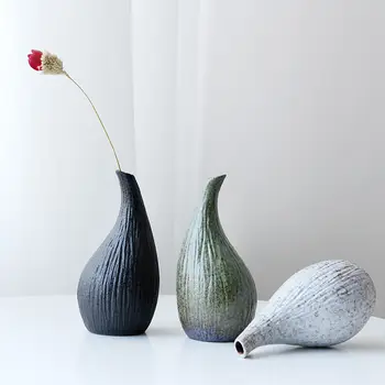 日式陶器花瓶,復古風格花盆,陶瓷茶具擺件,禪意家居裝飾,陶製花器 8 最佳銷售 日本花瓶 - №7