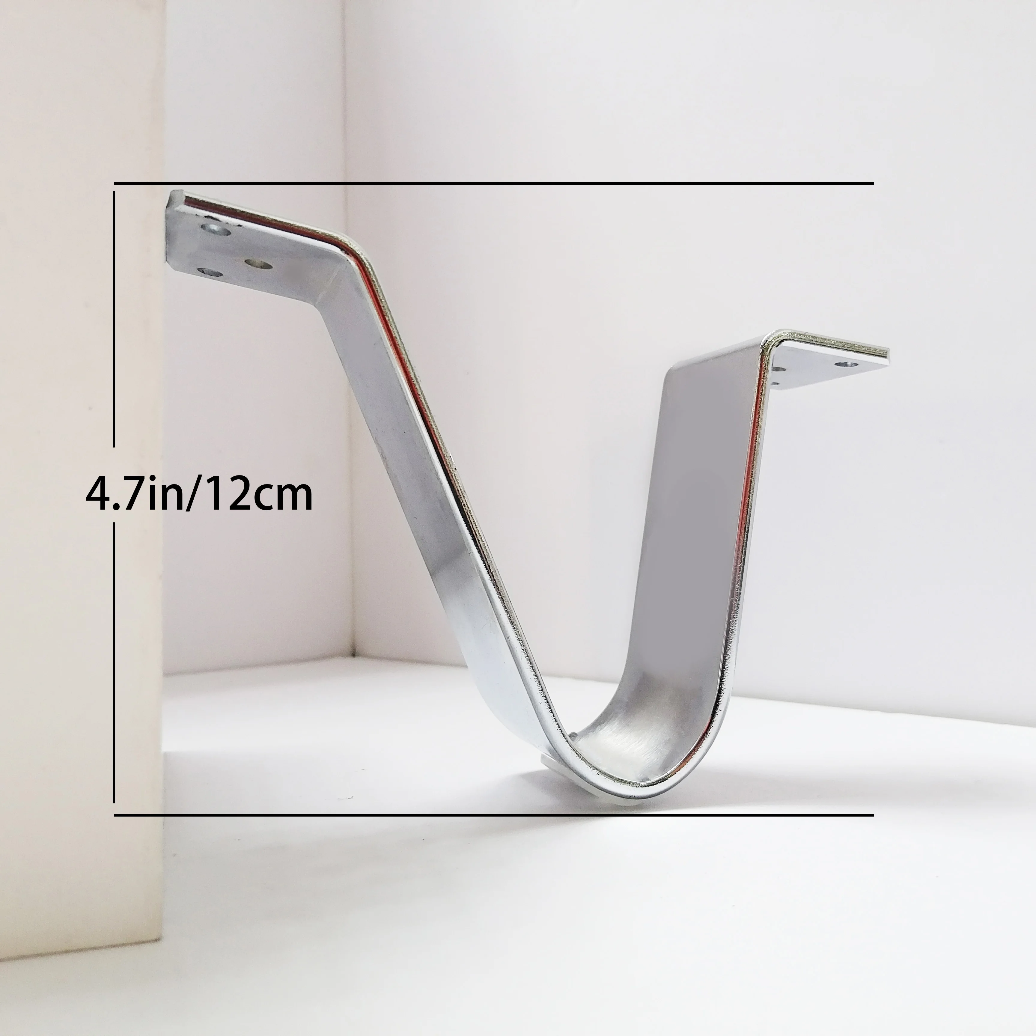 4pcs Fashionable silver cabinets, sturdy furniture hardware accessories, popular U-shaped sofa legs, suitable for bookshelves