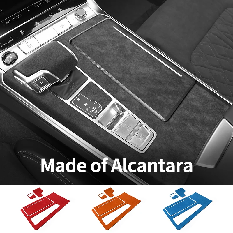 For Audi C8 A6 A7 S6 S7 (2019-2025) Center Console Panel Trim Frame Sticker Car Interior Tuning Accessories  Made of Alcantara