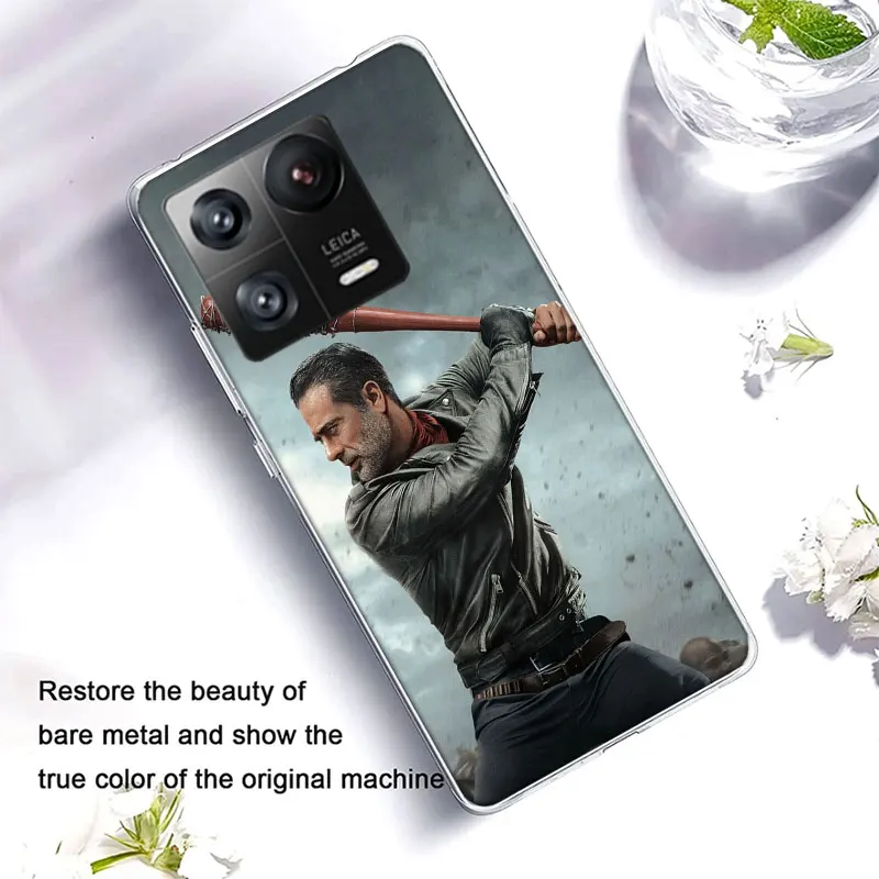 Negan The Walking Dead Clear Luxury For Xiaomi Poco X5 X6 Pro X4 F4 GT X3 F6 F5 F3 F2 F1 M5 M4 M3 Mi Note 10 CC9 Pro Phone Cove