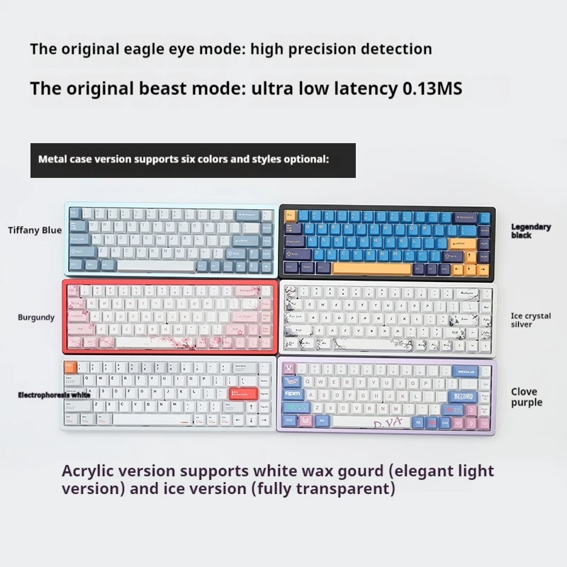 Imagem -05 - Teclado com Fio Mechanica Interruptor Magnético Cnc Baixa Latência Ânodo Metálico com Fio Rgb Esports Gaming Teclados Everglide-su68