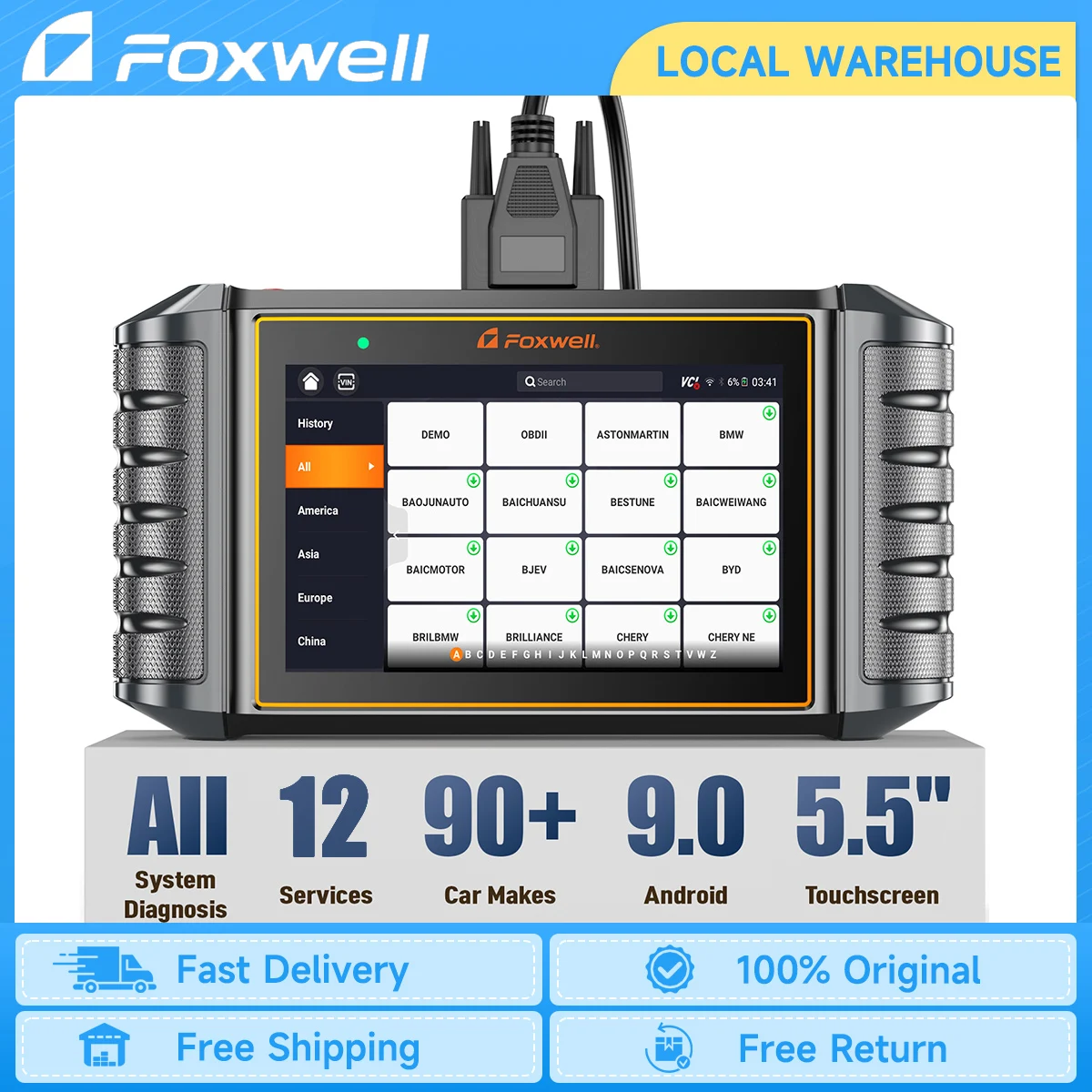 2024 Foxwell NT726 OBD2 Scanner All Systems Oil EPB 12 Reset DPF Battery Registration Code Reader OBD 2 Car Diagnostic Tools