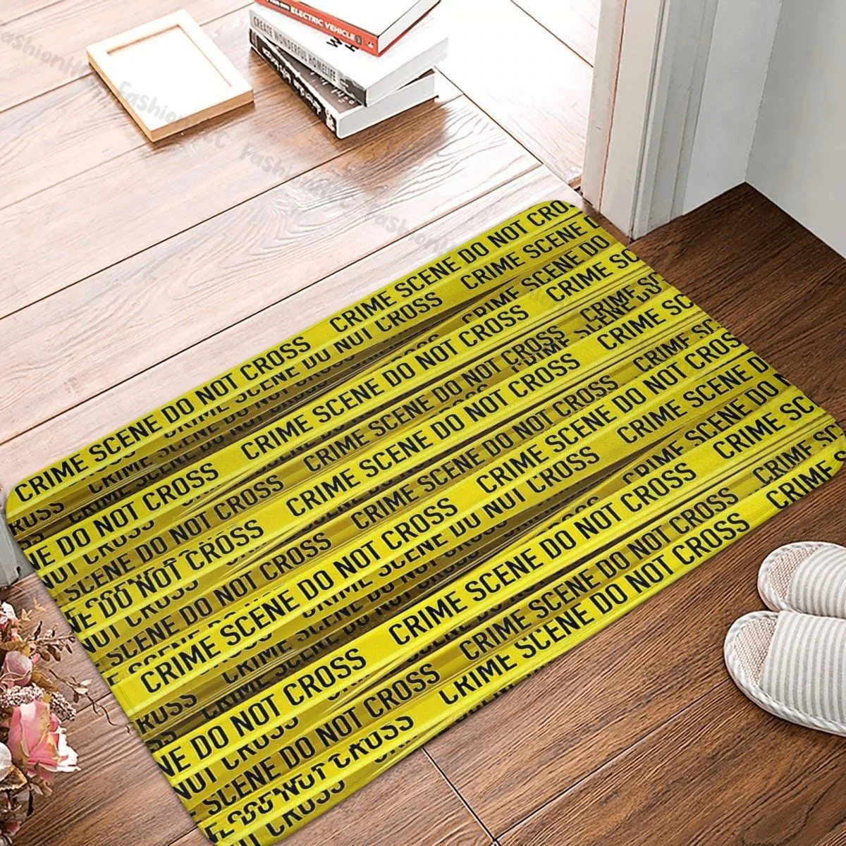 3D Three Dimensional Bathroom Mat Crime Scene Doormat Flannel Carpet Entrance Door Rug Home Decoration