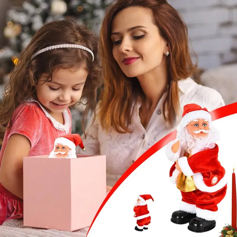 دمية سانتا كلوز Twerking سانتا لينة تماثيل سانتا كلوز الرسوم المتحركة دمى الرقص سانتا كلوز التفاعلية للأطفال لعيد الميلاد #2