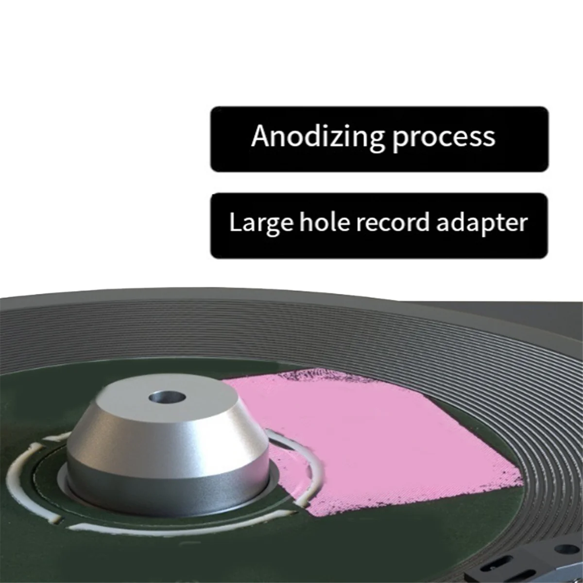 Audio LP tocadiscos de vinilo estabilizador de disco de Metal tocadiscos abrazadera de peso HiFi SilverJAS