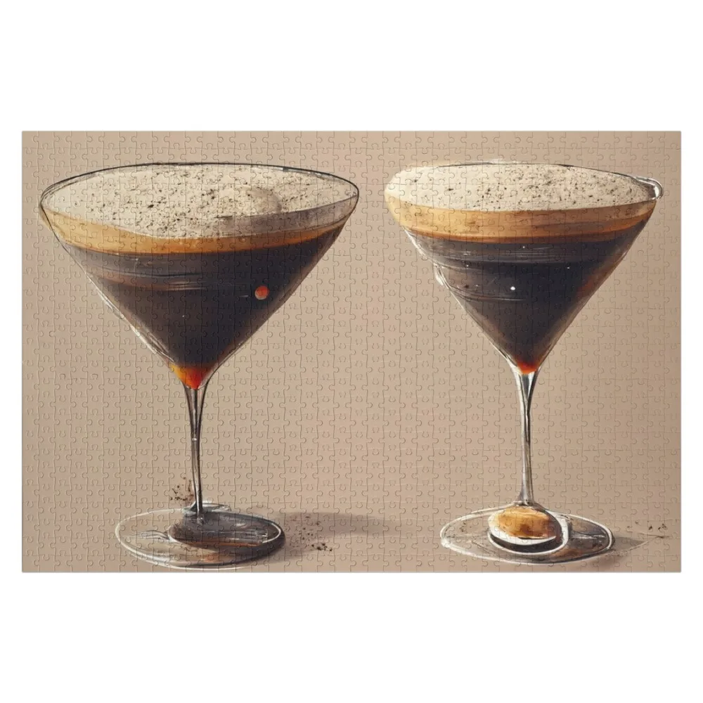 

Пазл с иллюстрацией коктейля Espresso Love Martini, персонализированная детская игрушка, индивидуальные игрушки для детей, пазл