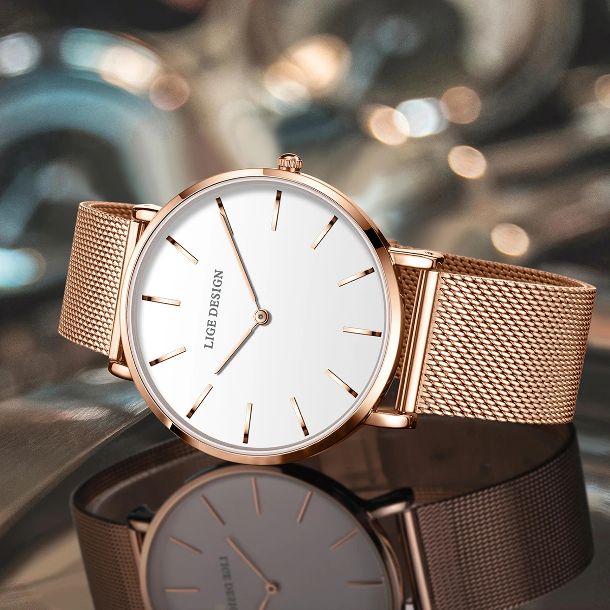 LIGE New Women Dress Quartz Watch Best Selling Women Watches for Women Luxury Brand Simple Elegant Waterproof Watch Dropshipping