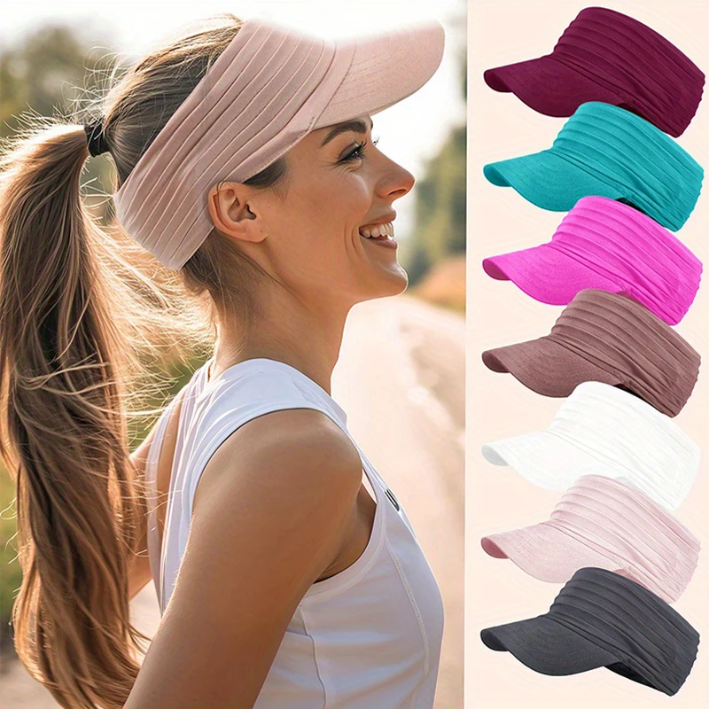 Spring and Summer Empty Top Sun Hat Outdoor Men's and Women's Fashionable Sports Quick Drying Sun Hat Adult Running Duckbill Hat