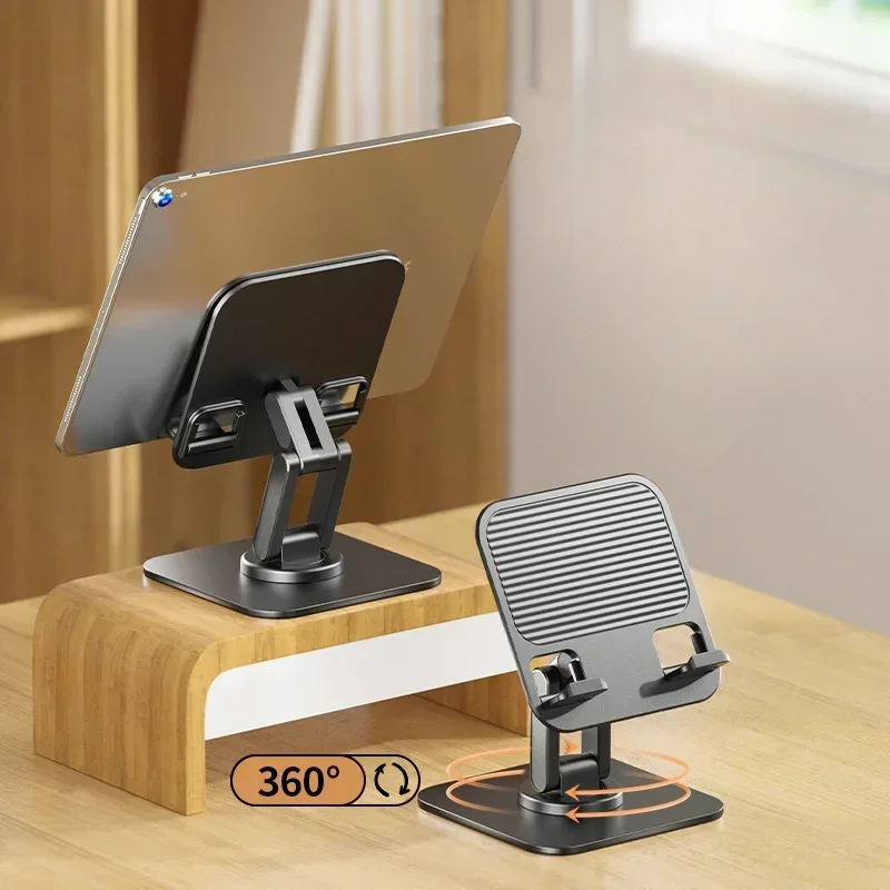 Phablet Universal Desktop Stand Can Rotate 360 Degrees for Live Lift Lazy Stand Foldable Metal Phone Stand