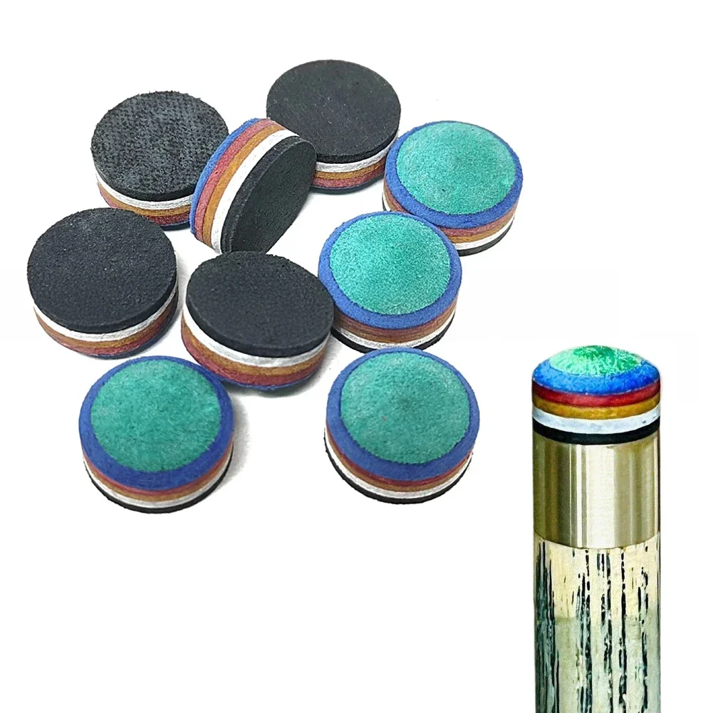 1 Stück 14 mm Pool-Queue-Spitzen, Pool-Billard-Queue-Spitzen, Pool-Stick-Ersatzspitzen, Pool-Stick-Spitzen, Snooker-Queue-Spitzen, mehrschichtiger Regenbogen – Detail 2